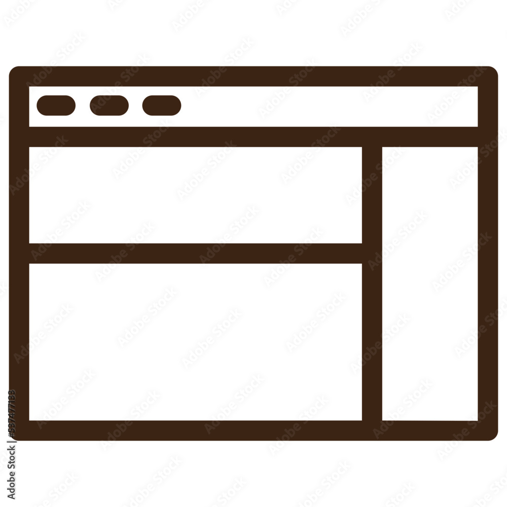 blog sidebar window outline icon blog sidebar window outline icon