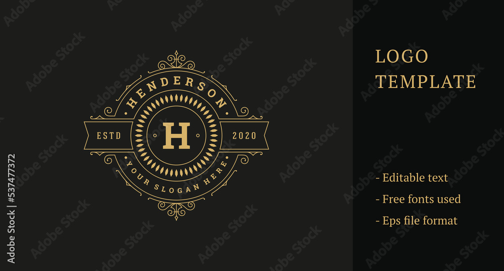 Luxury Monogram Logo Design Vector Template Luxury Monogram Logo Design Vector Template