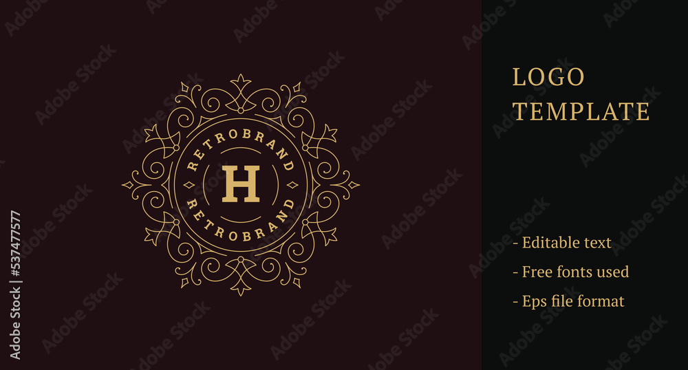 Luxury Monogram Logo Design Vector Template Luxury Monogram Logo Design Vector Template