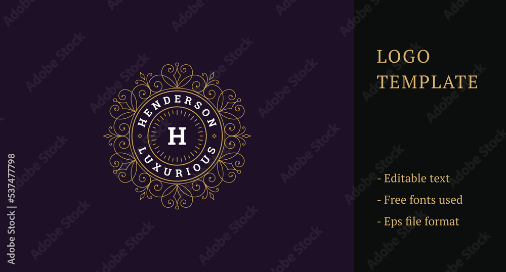 Luxury Monogram Logo Design Vector Template Luxury Monogram Logo Design Vector Template