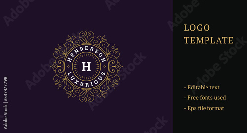 Luxury Monogram Logo Design Vector Template