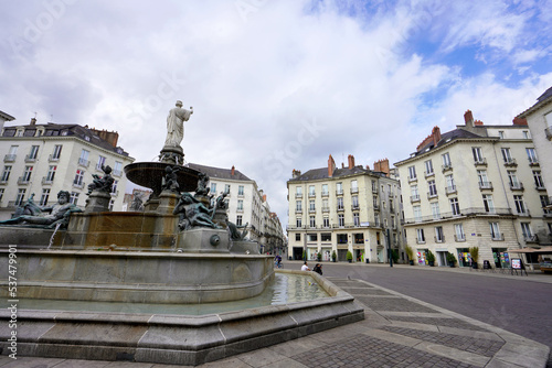 Place Royale square in Nantes, France