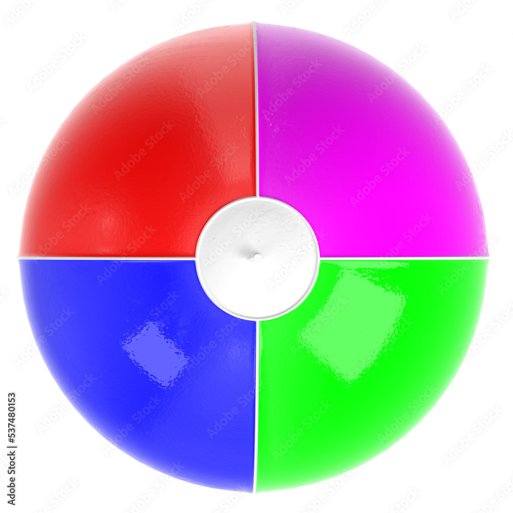 3d rendering illustration of an inflatable beach ball 3d rendering illustration of an inflatable beach ball