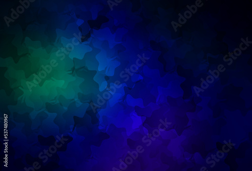 Dark Blue, Green vector template with chaotic shapes.