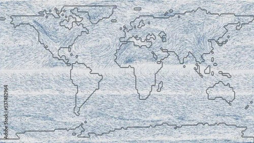 Map of the winds, wind tracing pathways