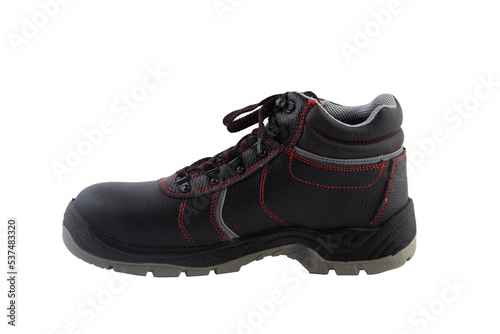 Safety shoes isolated on transparent background. 