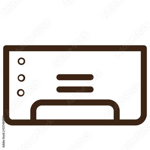 households ac electronic outline icon