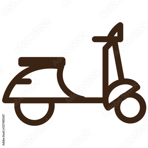car travel belongings outline icon