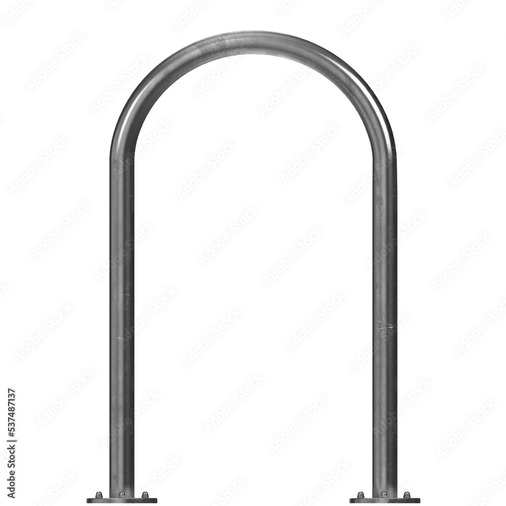 3d rendering illustration of an inverted U bicycle rack 3d rendering illustration of an inverted U bicycle rack