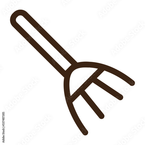 pitchfork tools outline icon