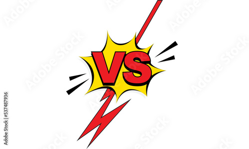 VS or Versus comic design isolated on transparent background. Vector comics book battle or fight VS letters of superhero duel or sport game competition with boom bubble of bomb explosion, burst clouds