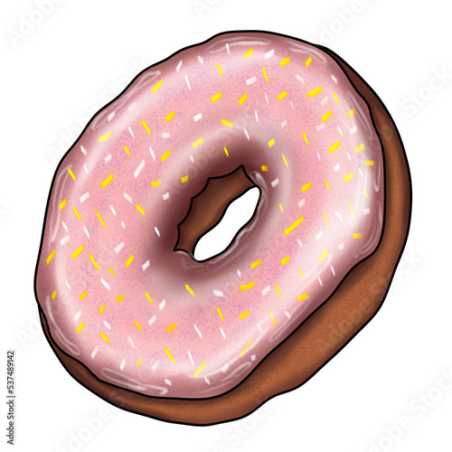 donut isolated on white background