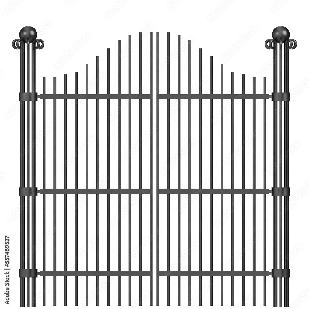 3d rendering illustration of an iron gate 3d rendering illustration of an iron gate