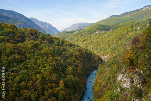 mountain river in autumn