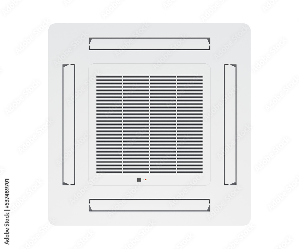 Cassette air conditioner unit transparent background 3d Cassette air conditioner unit transparent background 3d