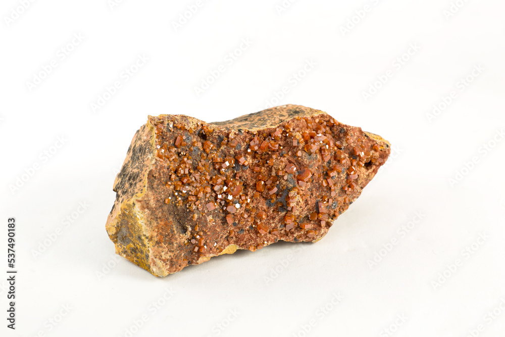 Geological natural minerals Vanadinite. Photo of natural stones. Vanadium Geological natural minerals Vanadinite. Photo of natural stones. Vanadium
