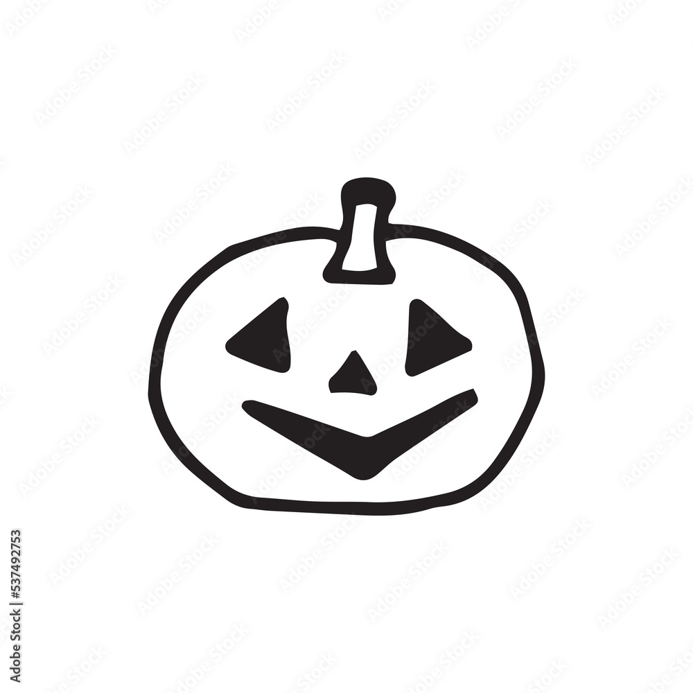 Fototapeta premium cute pumpkin illustration for halloween