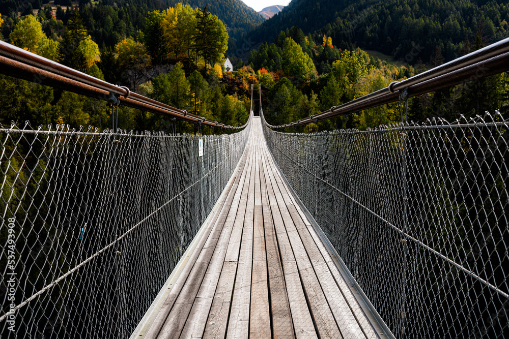 Goms bridge in the Rhône Valley in the swiss alps