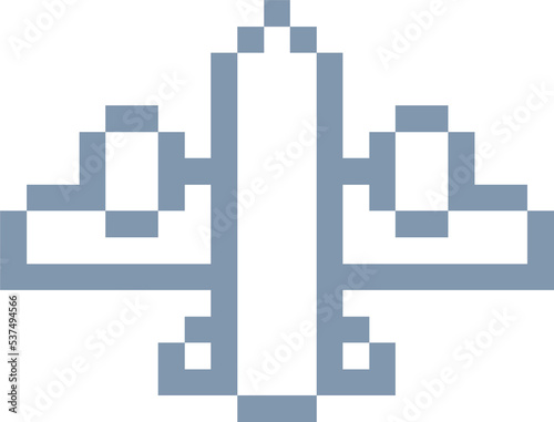 Plane Airplane Aeroplane Pixel Video Game Art Icon