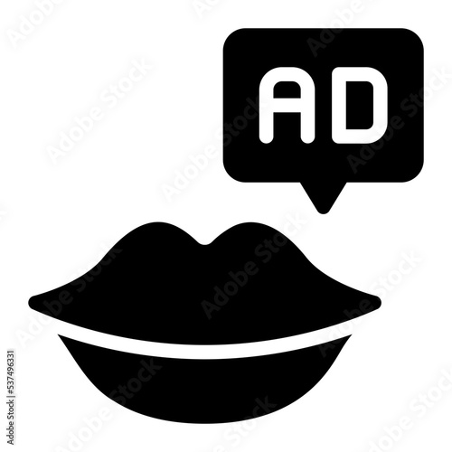 advertising glyph icon