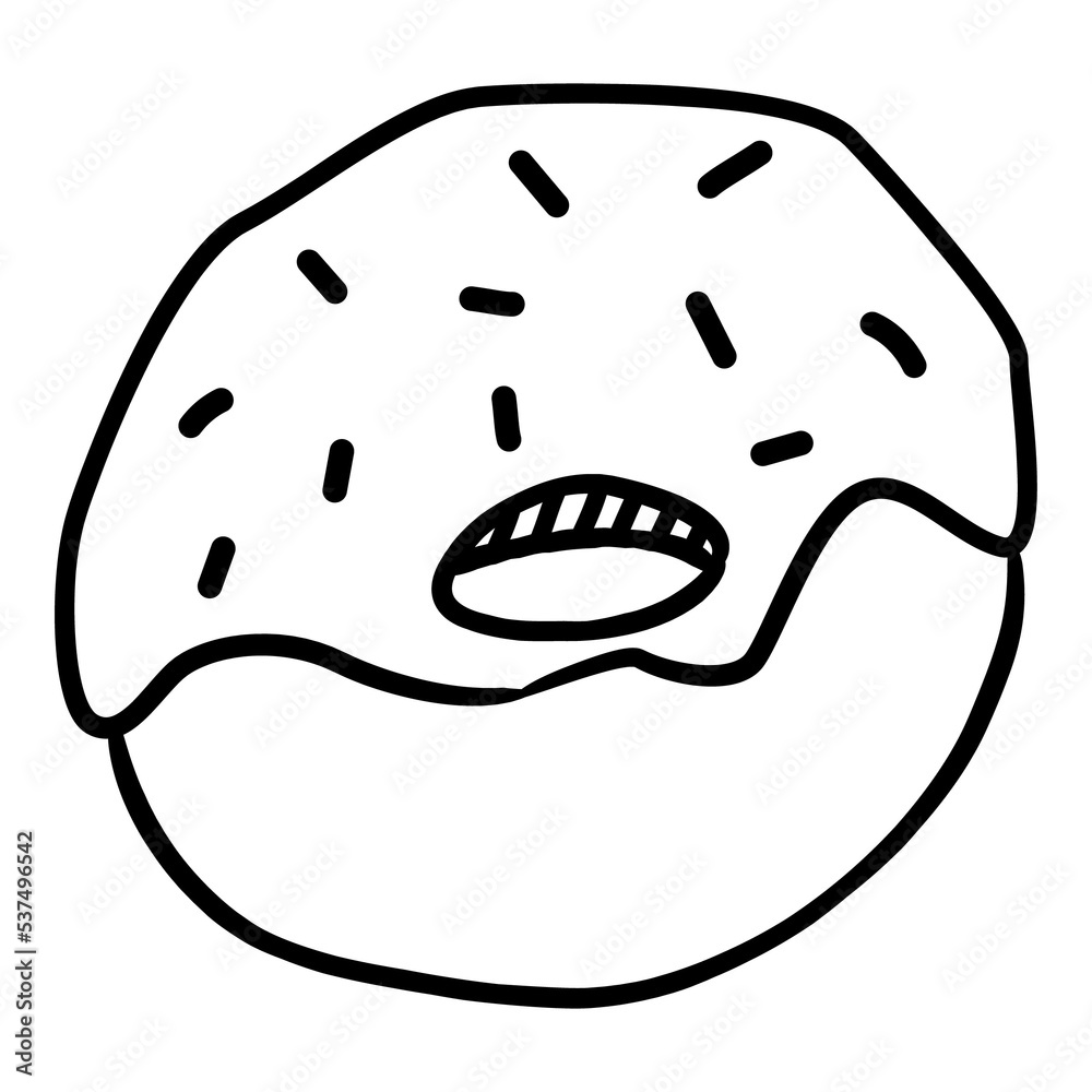 hand drawn donut icon hand drawn donut icon