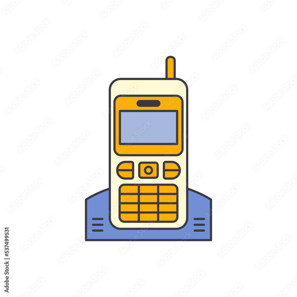landline phone icon in color, isolated on white background landline phone icon in color, isolated on white background