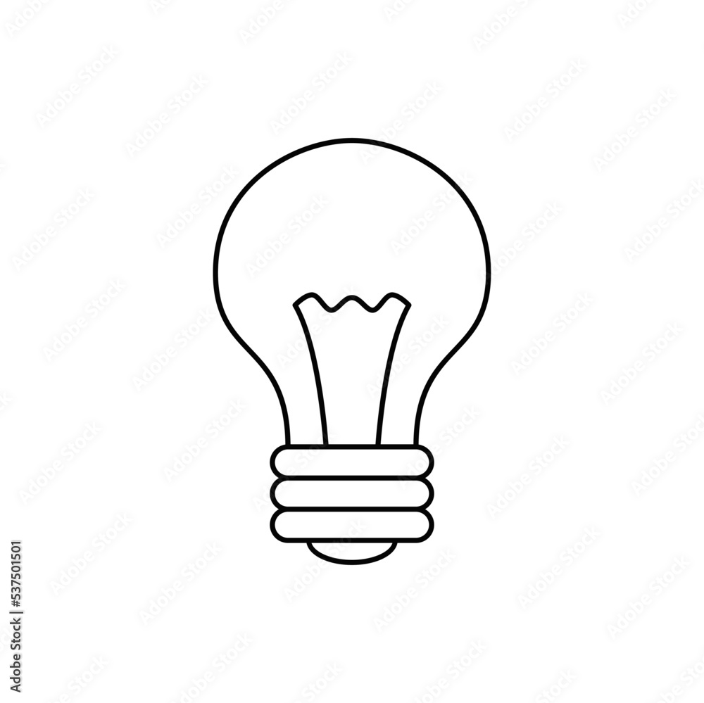bulb icon in line style icon, isolated on white background bulb icon in line style icon, isolated on white background
