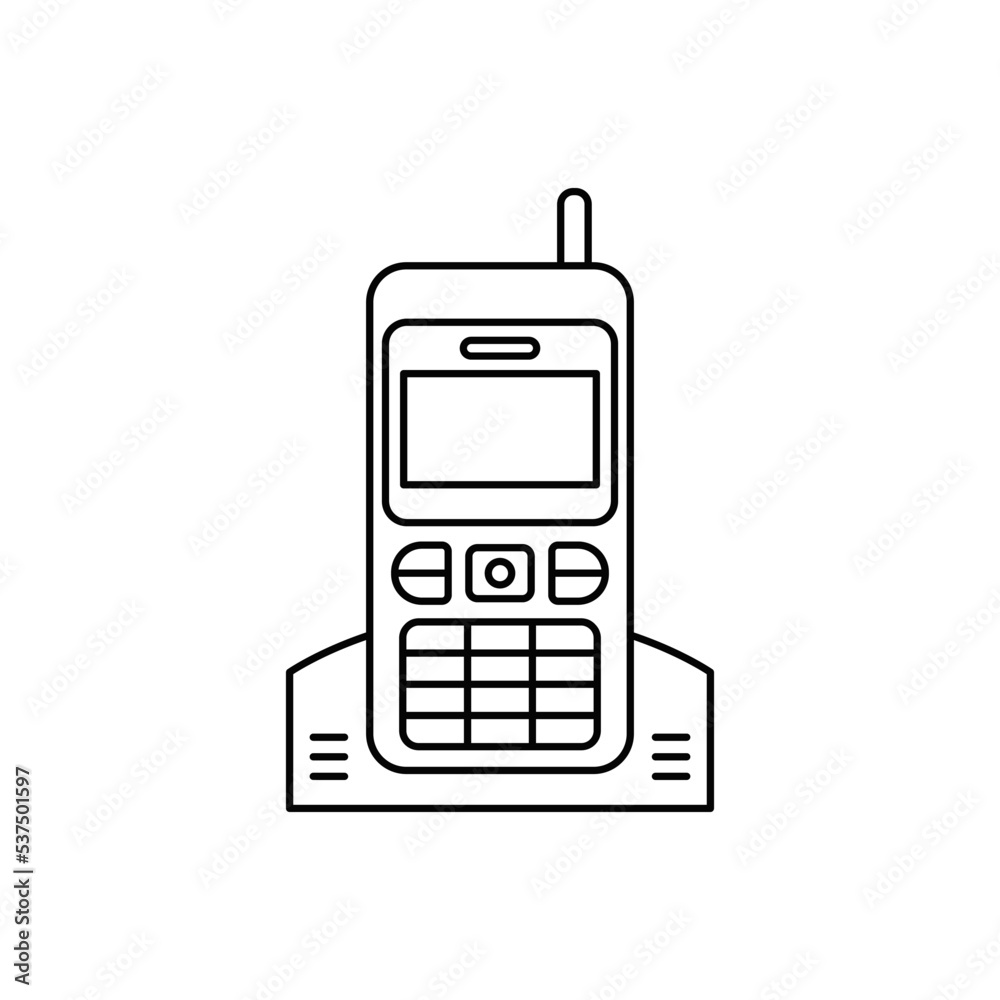 landline phone icon in line style icon, isolated on white background landline phone icon in line style icon, isolated on white background