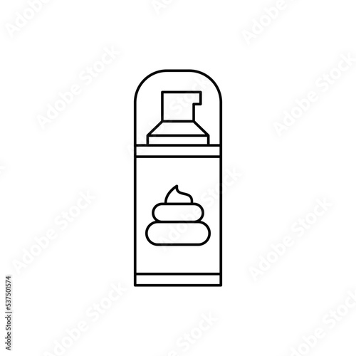 Shaving Foam icon in line style icon, isolated on white background