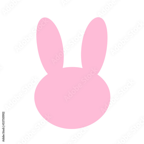 ウサギの顔の輪郭