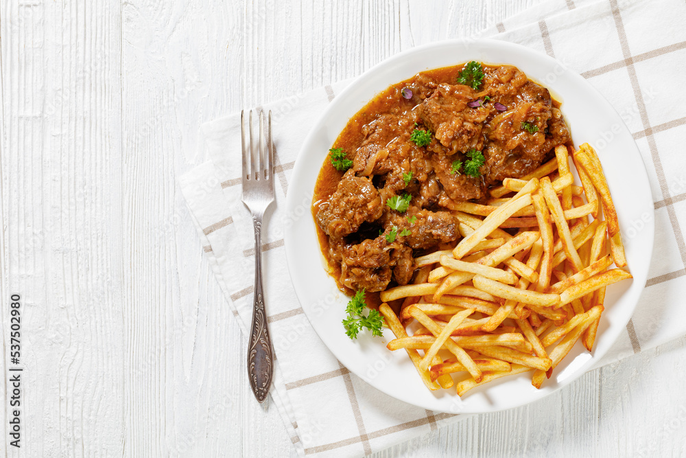 Flemish Stew, carbonnade, beef stew with fries