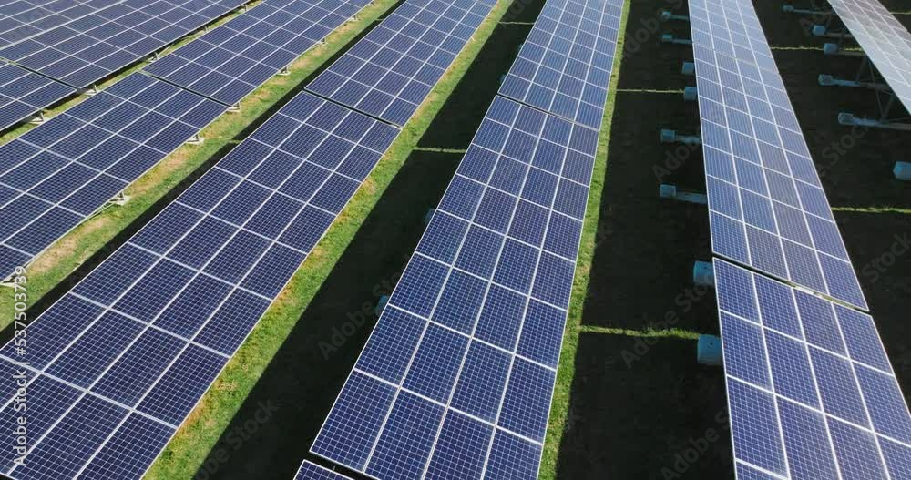 Aerial View Industrial Solar Farm Aerial View Industrial Solar Farm