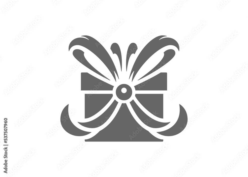 Gift box with huge bow vector illustration Gift box with huge bow vector illustration