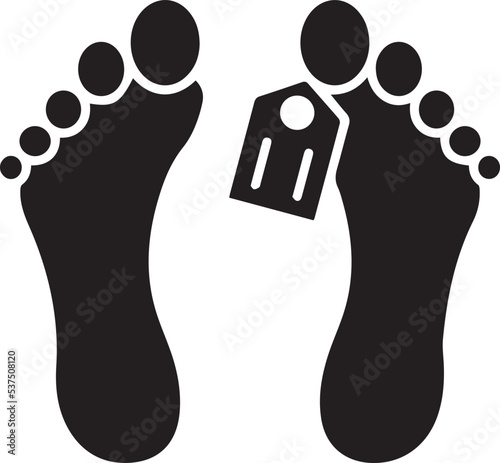 foot prints on white background