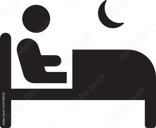 sleeping problem icon. Sleep disorder with insomnia, sleepwalk and sleepless night vector icon. panic attack, headache fatigue insomnia, despair, phobia design