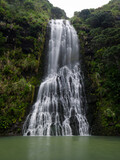 Multi-tiered falls of Karekare falls, Auckland, New Zealand.