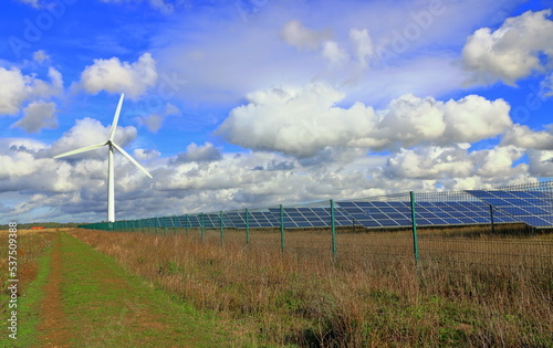 Wind And Solar Farm Renewable Energy In England