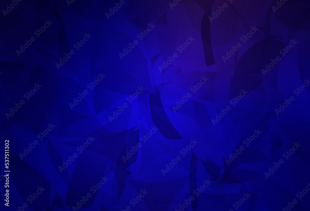 Obraz premium Dark BLUE vector background with abstract polygonals.