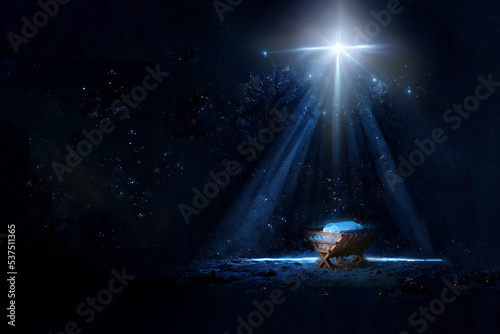 Stampa su tela Nativity scene