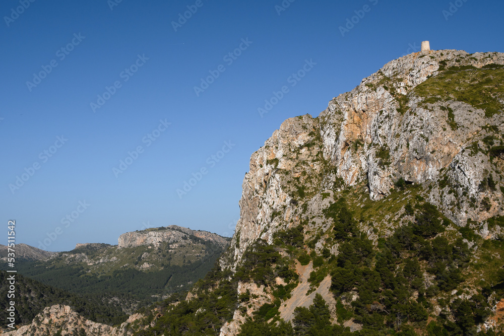 mountains in the Serra de Tramuntana, mountain range on Mallorca island (Spain, Balearic Islands)