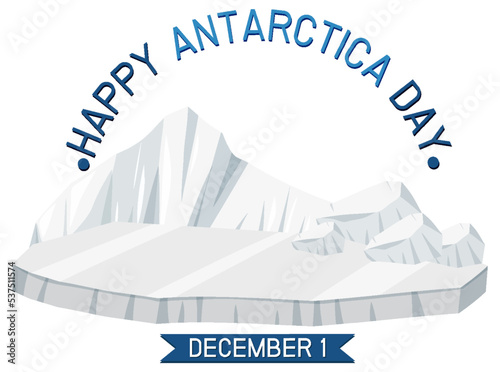 Antarctica day poster template