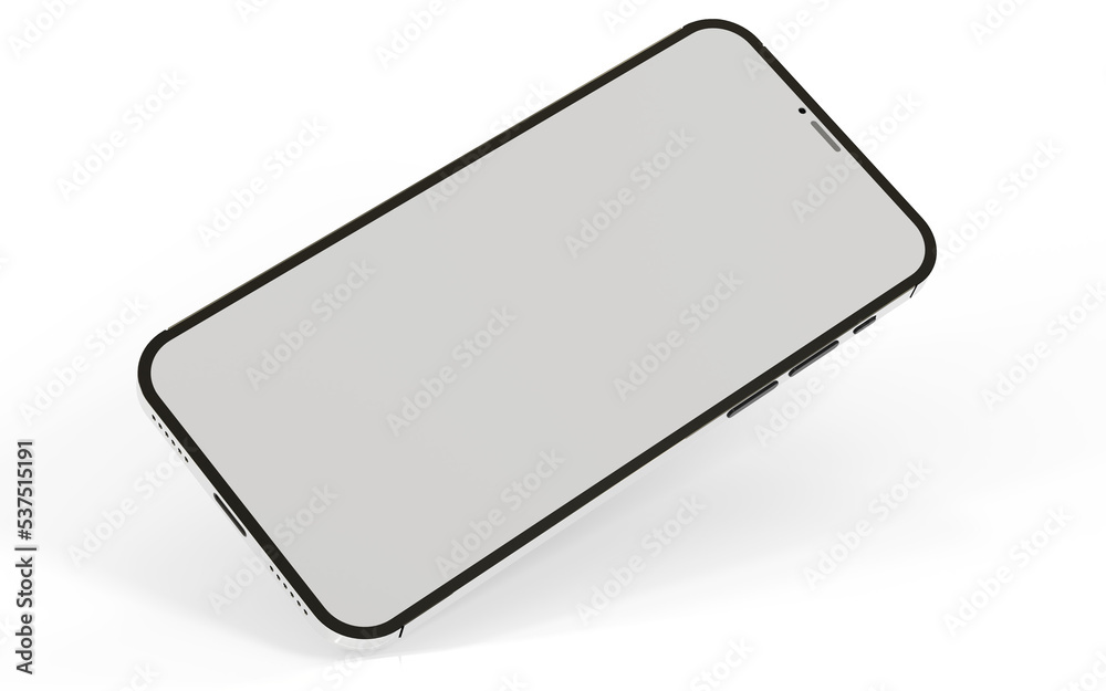 3d smartphone with blank screen isolated 3d smartphone with blank screen isolated