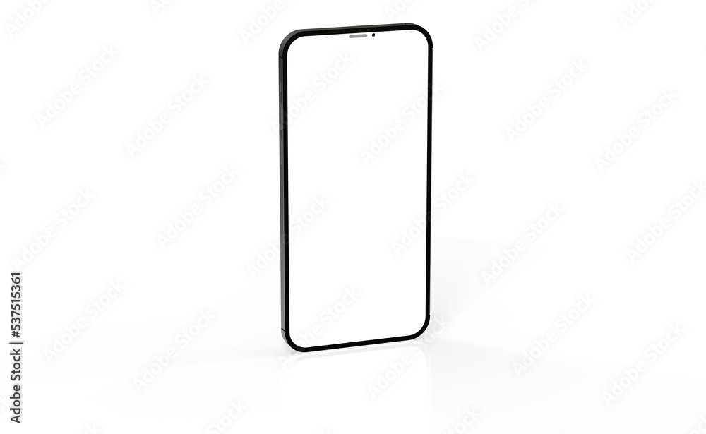 3d smartphone with blank screen isolated 3d smartphone with blank screen isolated