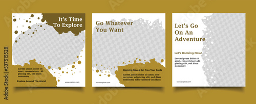 Adventure outdoors children social media post template