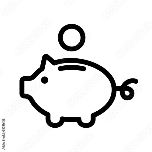 Icono de alcancía. Ahorrar dinero. ilustraciones vectoriales