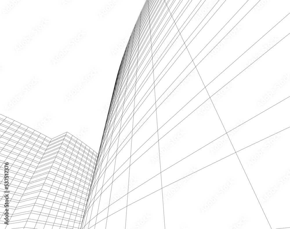 Abstract architecture vector 3d illustration Abstract architecture vector 3d illustration