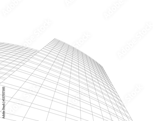 Abstract architecture vector 3d illustration