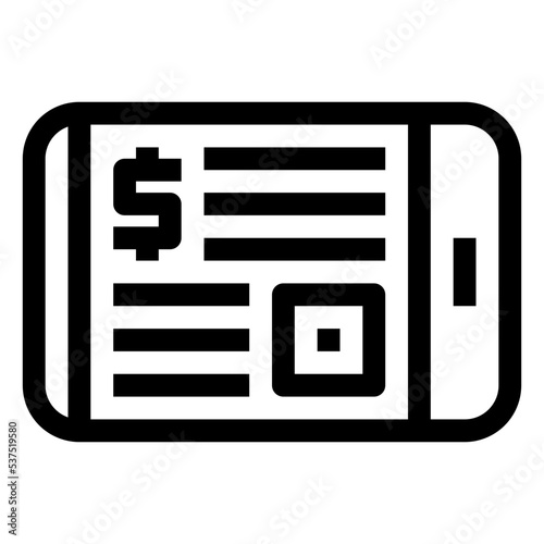 Icon Financial Management With Style Outline