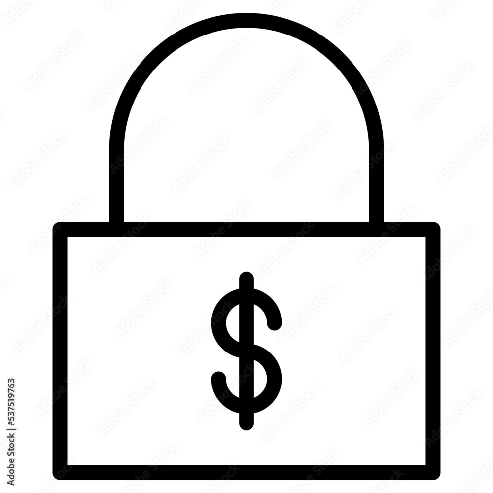 money padlock icon money padlock icon