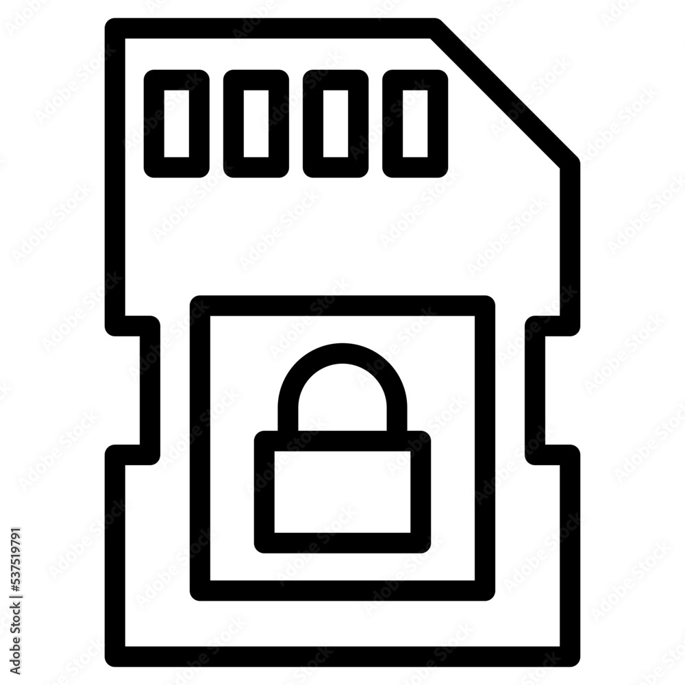 memory card security icon memory card security icon